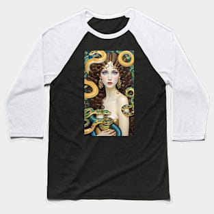 Gustav Klimt's Serpent Queens: Inspired Women with Snakes Baseball T-Shirt